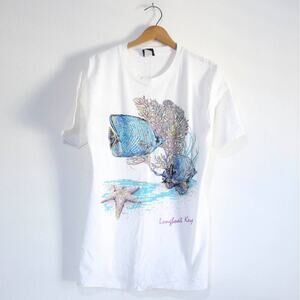 Vintage Longboat Key Florida Tropical Fish T Shirt Large